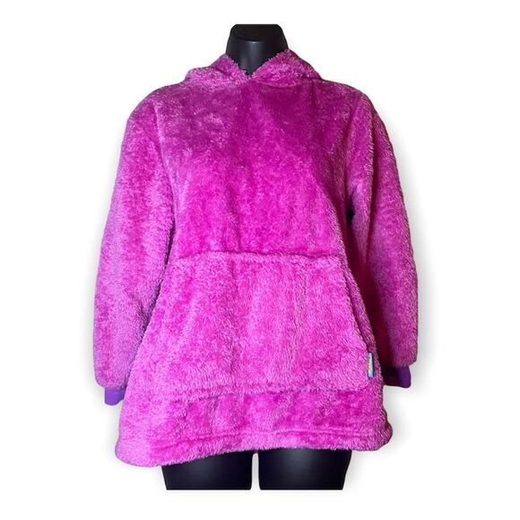 Huggie Pets Hoodie Girls Fuzzy Purple Pullover Sweater - Picture 1 of 12